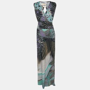 Anna Scholz Multicolor Jersey Digital Print Sleeveless Maxi Dress Xxl